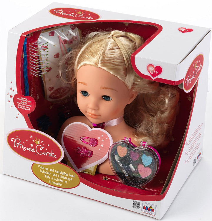 klein Princess Coralie Make-up und Haarstyling-Kopf