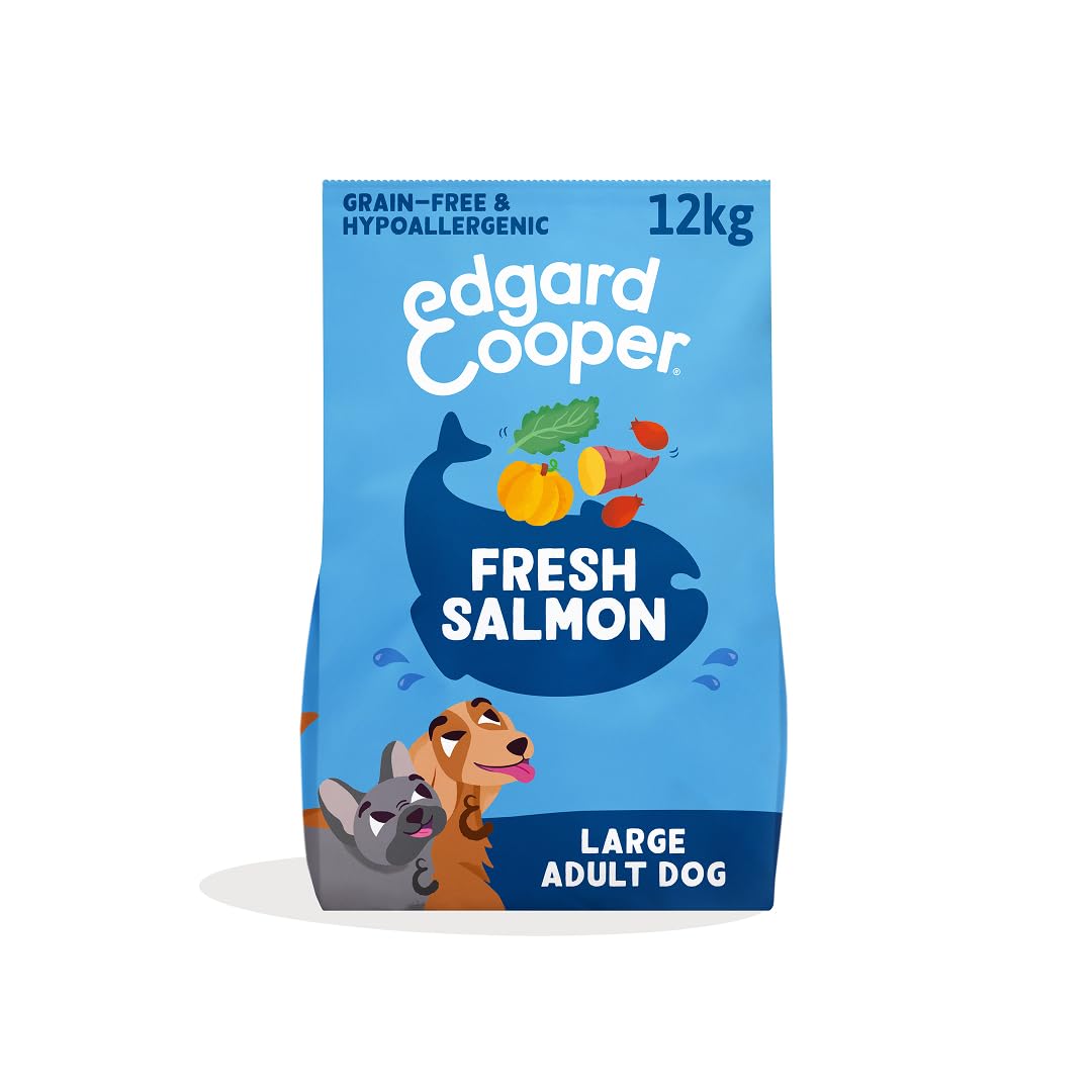 Edgard & Cooper Frischer Norwegischer Lachs, Trockenfutter für ausgewachsene Hunde, getreidefrei, ve
