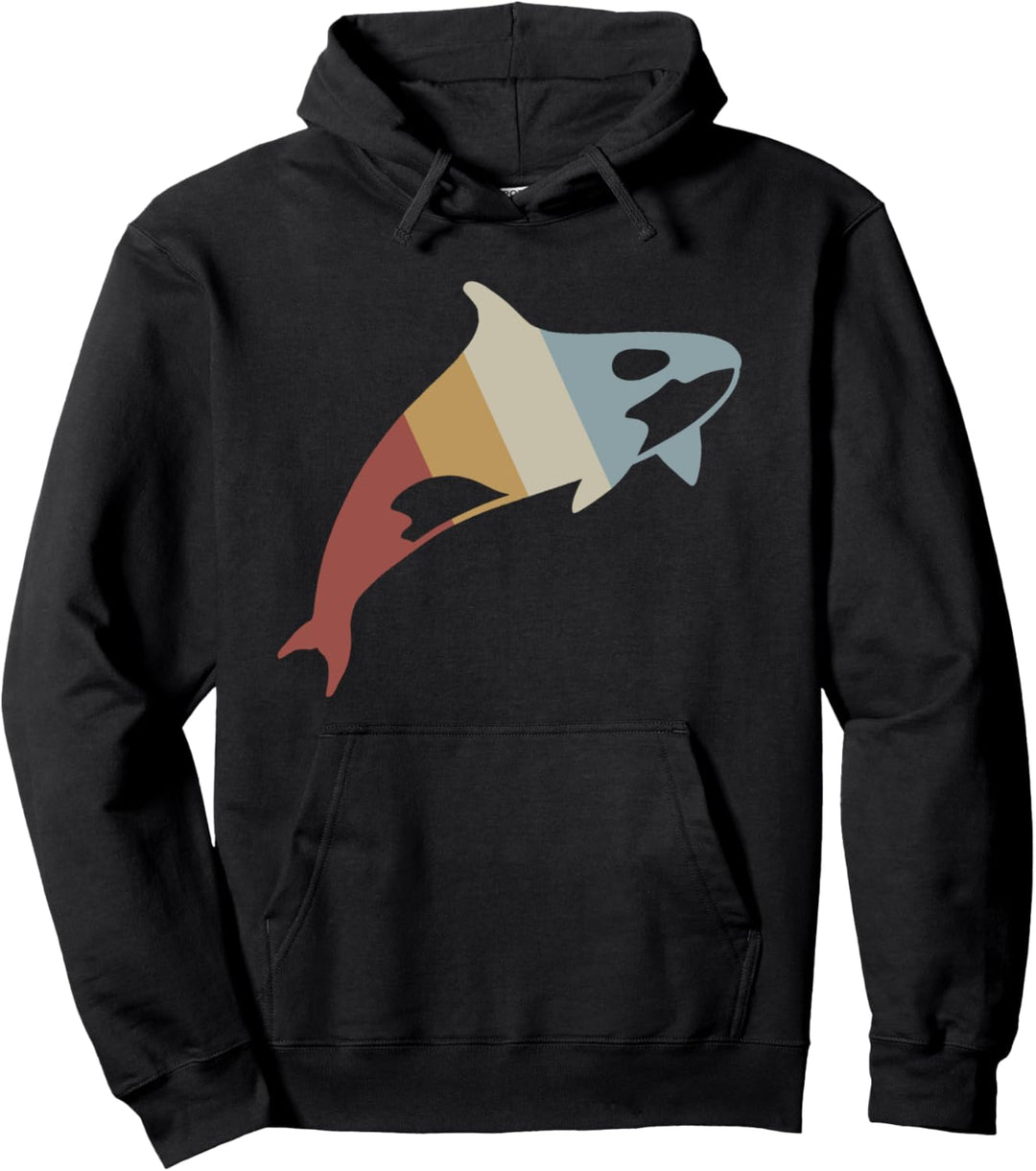 Orca Retro Style Vintage Pullover Hoodie