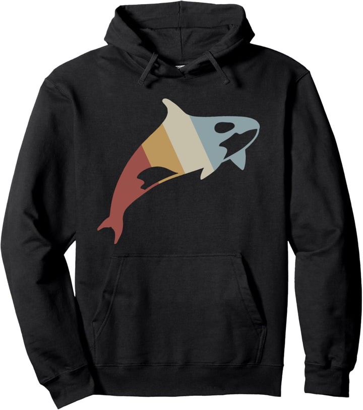 Orca Retro Style Vintage Pullover Hoodie