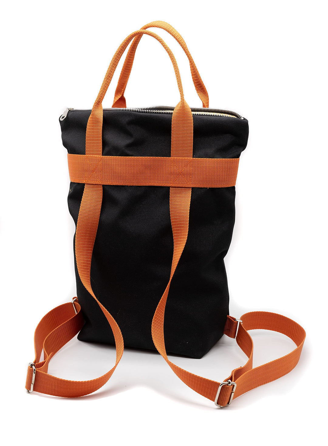 DIY Nähset/Nähpaket Rucksack/Shopper 37cm x 30cm schwarz - orange