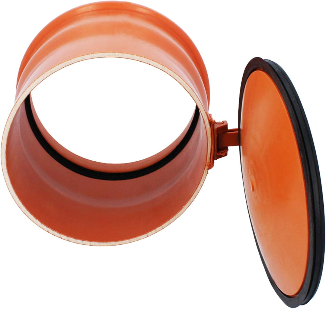 PEŠTAN Froschklappe Rückstauklappe Ø DN 200 mm Orange | Auslaufstück Für HT KG Dränage Rohr Kanal |
