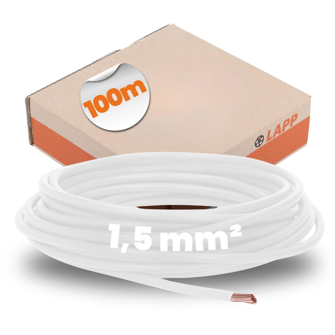 100m Lapp 4520051 PVC Einzelader H07V-K 1,5 mm² weiss