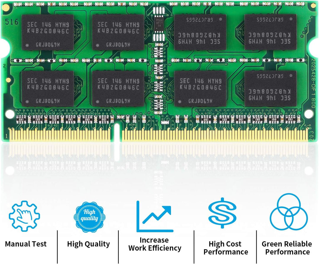 DUOMEIQI 8GB 4GBx2 PC3-10600S DDR3 1333 RAM 2Rx8 204pin 1.5V CL9 4GB Aggiornamento di Memoria per Ea