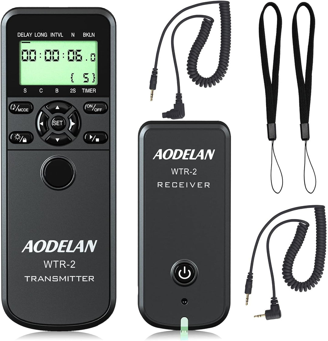 AODELAN Timer-Ausloeser Fernauslöser mit Intervalometer für Canon EOS R EOS RP 90D M6 Mark II 7D für