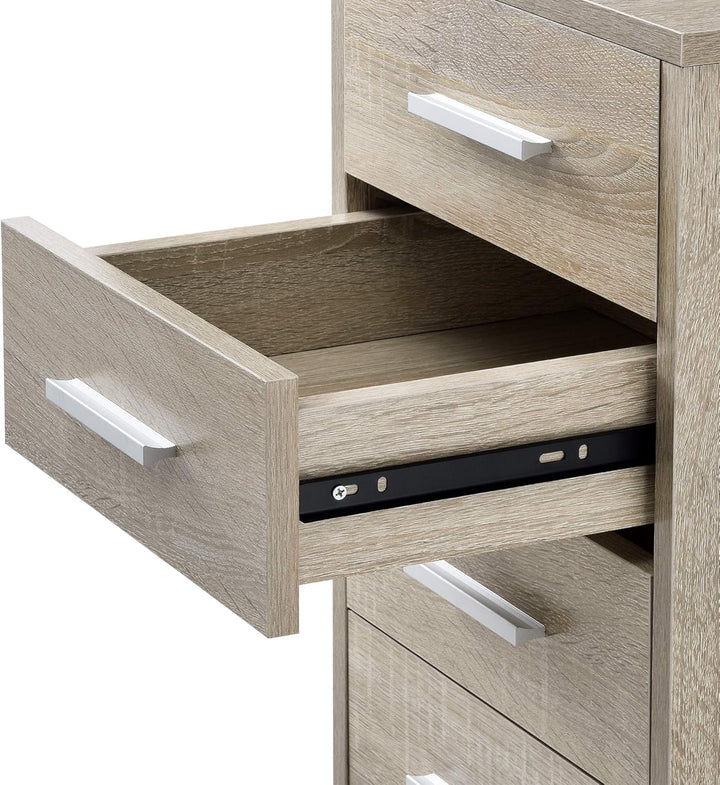 [en.casa] Rollcontainer mit 5 Schubladen Rollschrank Rollwagen 63x33x38cm Schubladencontainer Büroco