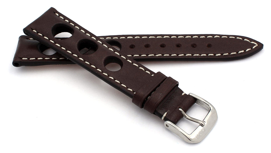 RIOS1931 Sulla Baikal Rallye Vintage Rindsleder Uhrenarmband handgemacht in Deutschland Robust 19mm