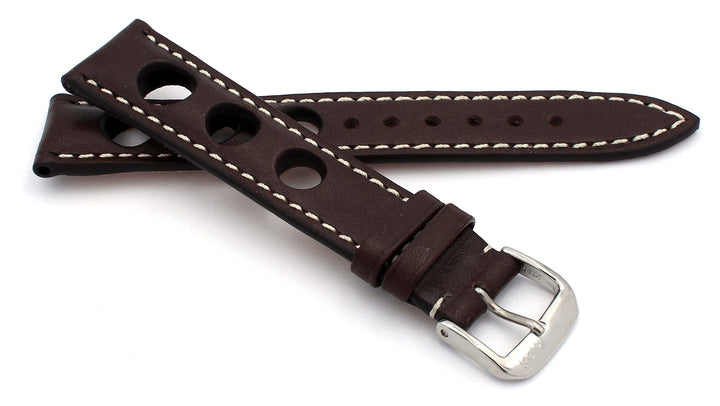 RIOS1931 Sulla Baikal Rallye Vintage Rindsleder Uhrenarmband handgemacht in Deutschland Robust 19mm