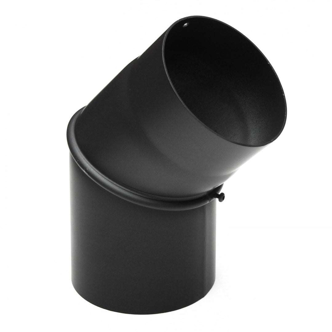 raik Rauchrohrbogen/Ofenrohrbogen 0-45° drehbar 2-teilig 120 mm Durchmesser ohne Reinigungsöffnung S