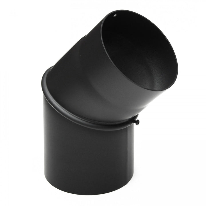 raik Rauchrohrbogen/Ofenrohrbogen 0-45° drehbar 2-teilig 120 mm Durchmesser ohne Reinigungsöffnung S