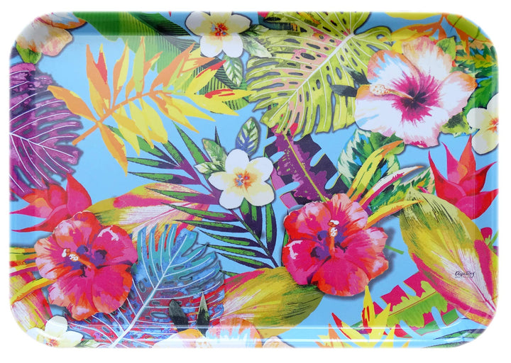 Lashuma Kunststoff Esstablett Muster: Tropical, Grosses Servicetablett italienisch, Kaffeetablett re