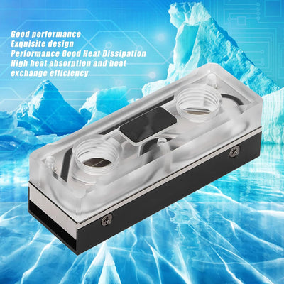 Dpofirs M.2 SSD PMMA Festplatte Wasserblock, Acryl Wassertank Kühler Wasserkühlung Kühler PC CPU Was