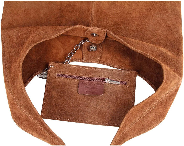 OBC MADE IN ITALY DAMEN LEDER HAND-TASCHE METALLIC Shopper Schultertasche Hobo-Bag Henkeltasche Beut