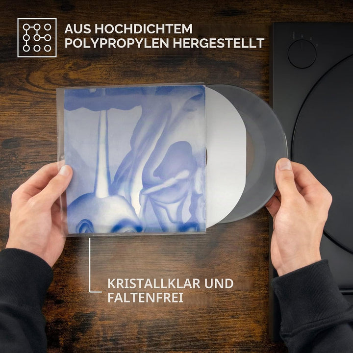BIG FUDGE Schallplatten Aussenhüllen - 7" x 50 STK. - LP Hüllen transparent aus 3mil starken Polypro
