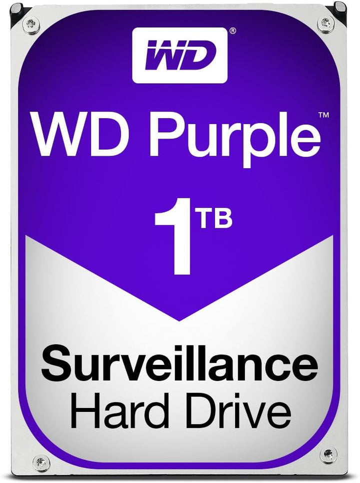 WD Purple 1 TB Festplatte für Videoüberwachung - Intellipower SATA 6 Gb/s 64MB Cache 3.5 Inch - WD10