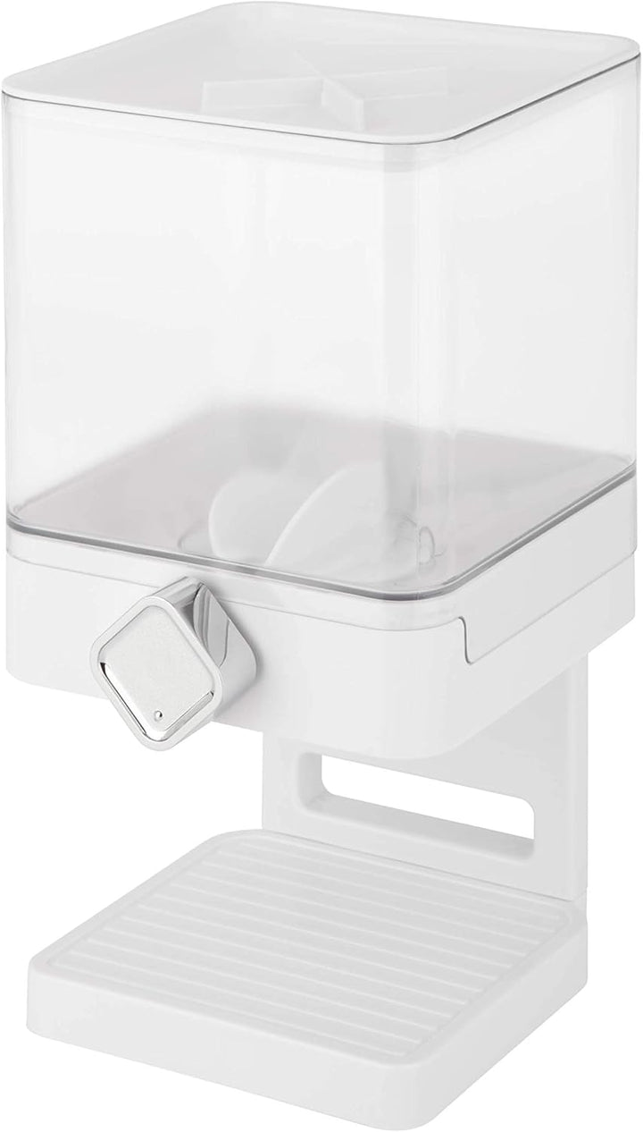 Honey-Can-Do ZevrO Trockenfutter KOMPAKT Edition Single Spender, Plastik, Weiss/transparent, White/C