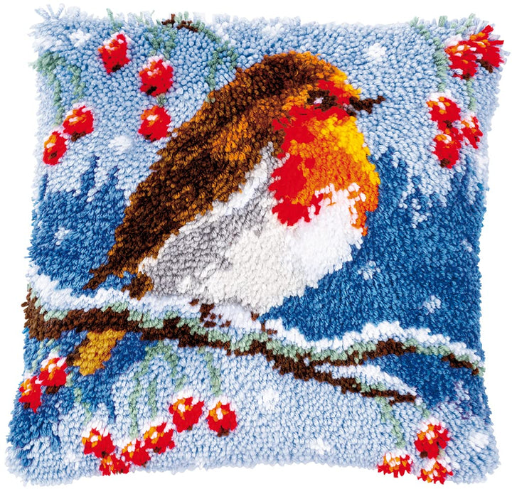 Vervaco PN-0186012 Knüpfkissen Set vorgezeichnet, Baumwolle, multifarbig, 40x40cm