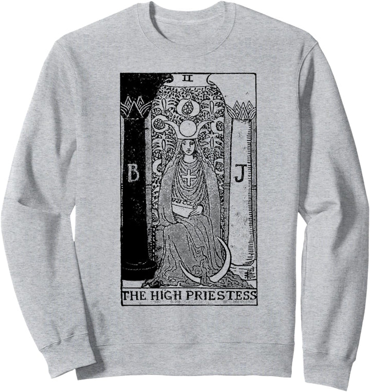 Vintage High Priestess Tarot Card Sweatshirt