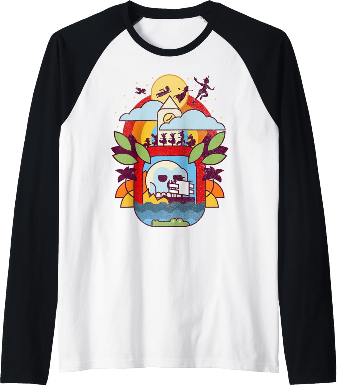 Disney Peter Pan Geometric Neverland Portrait Raglan