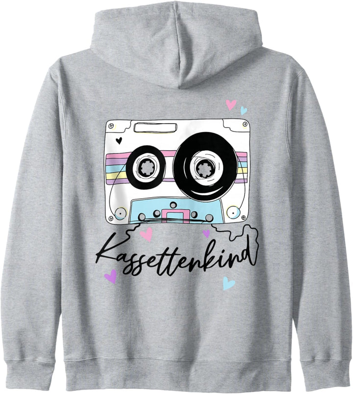 Kassettenkind 90er 80er Jahre Mottoparty Oldschool Kassette Kapuzenjacke