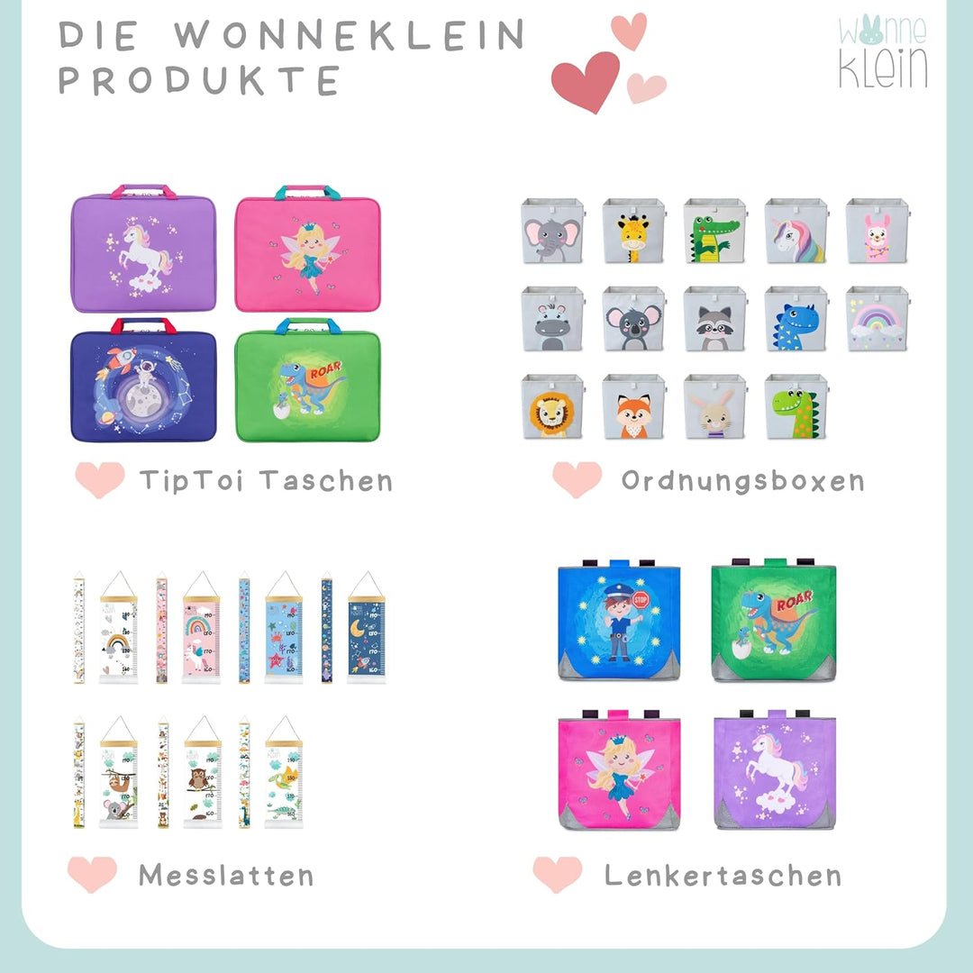 wonneklein Aufbewahrungsbox Kinder für Kallax Regal I Einsatz Kinderregal I Faltbox 33x33x33 Kinderz