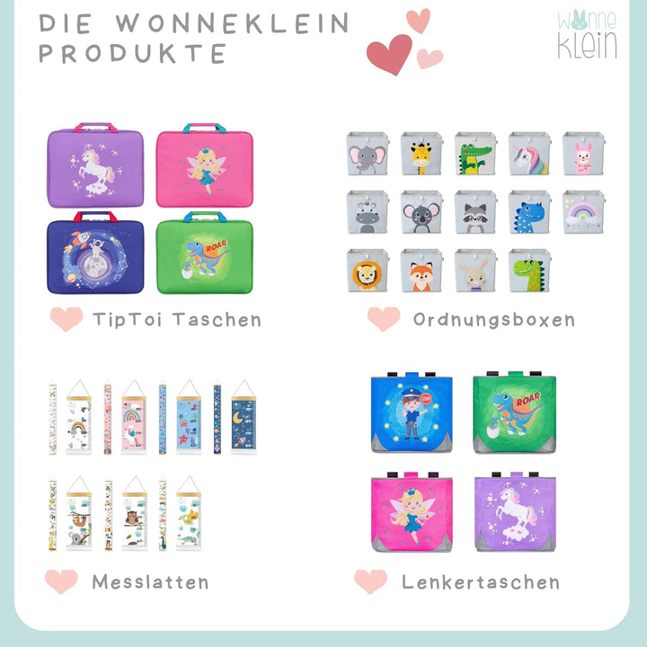 wonneklein Aufbewahrungsbox Kinder für Kallax Regal I Einsatz Kinderregal I Faltbox 33x33x33 Kinderz