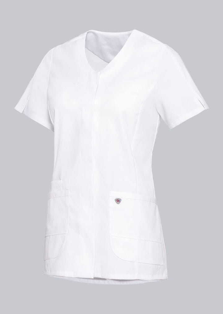 BP 1764-684-0021-3XLn Damen-Kasack, Superleichter Stoff, 200,00 g/m² Stoffmischung mit Stretch, weis