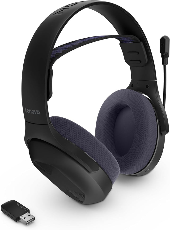 Lenovo Legion H410 Wireless Gaming Headset | Gaming Kopfhörer | schwarz-dunkelviolett
