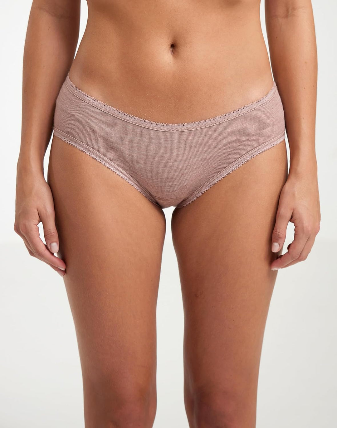 Dilling Midi Slip aus 100% natürlicher Merinowolle für Damen 34 Blusher-melange, 34 Blusher-melange