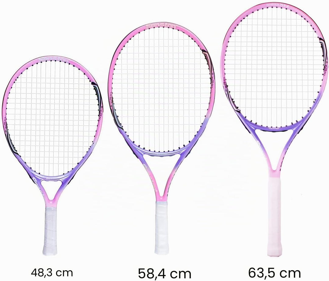 Senston Tennisschläger 19/23/25 One-Piece-Design Tennis Schläger mit Tennistasche,Overgrip,Vibration