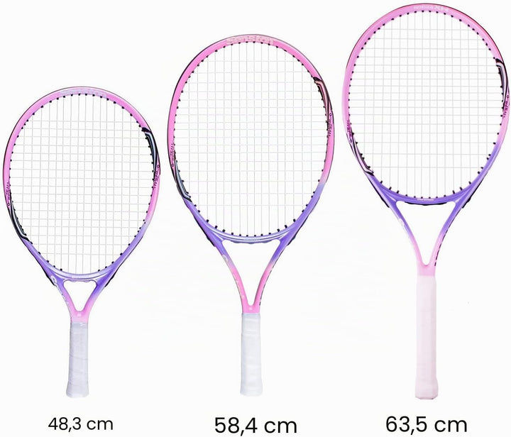 Senston Tennisschläger 19/23/25 One-Piece-Design Tennis Schläger mit Tennistasche,Overgrip,Vibration