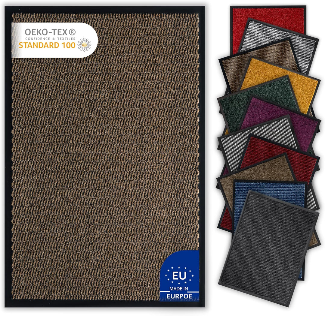 Bodenständig® Saubere Schuhe Dank saugstarkem Stoff (robust) perfekte Grösse Braun in 90x150cm - Fus
