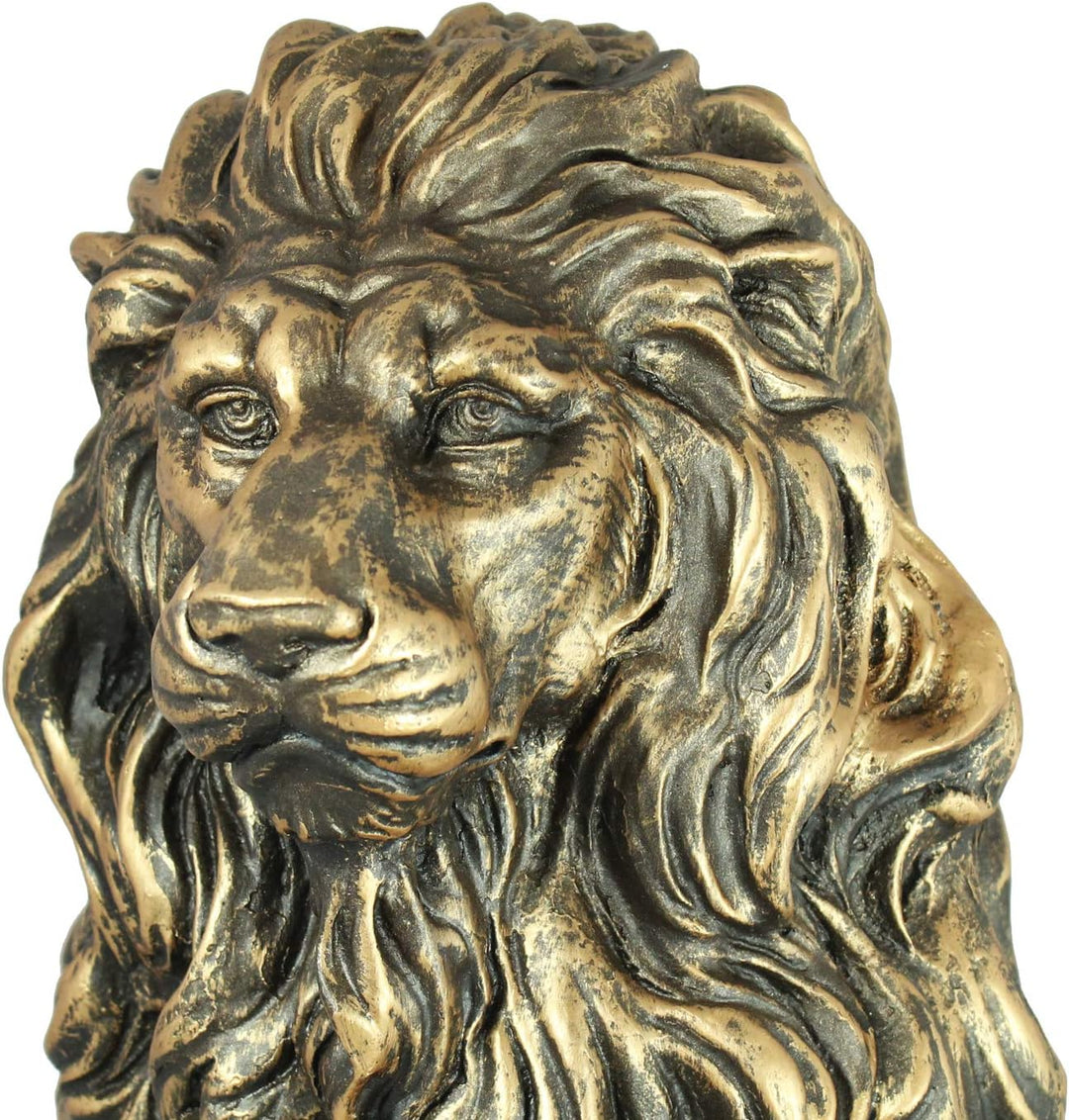 colourliving Löwe Skulptur Löwenstatue Deko Löwe Garten Gartenfigur Löwe sitzend