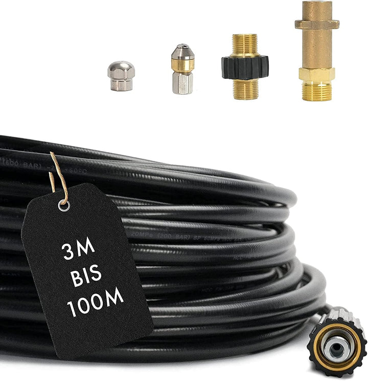 Rohrreinigungsschlauch - Set PROFESSIONAL (5-Teilig) für Kärcher Kränzle Professional HD HDS 6390029
