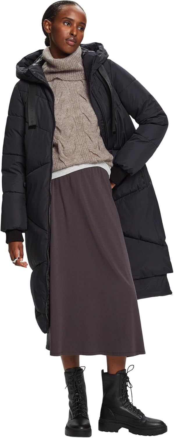 ESPRIT Rollkragenpullover aus Zopfstrick XS Brown Grey, XS Brown Grey