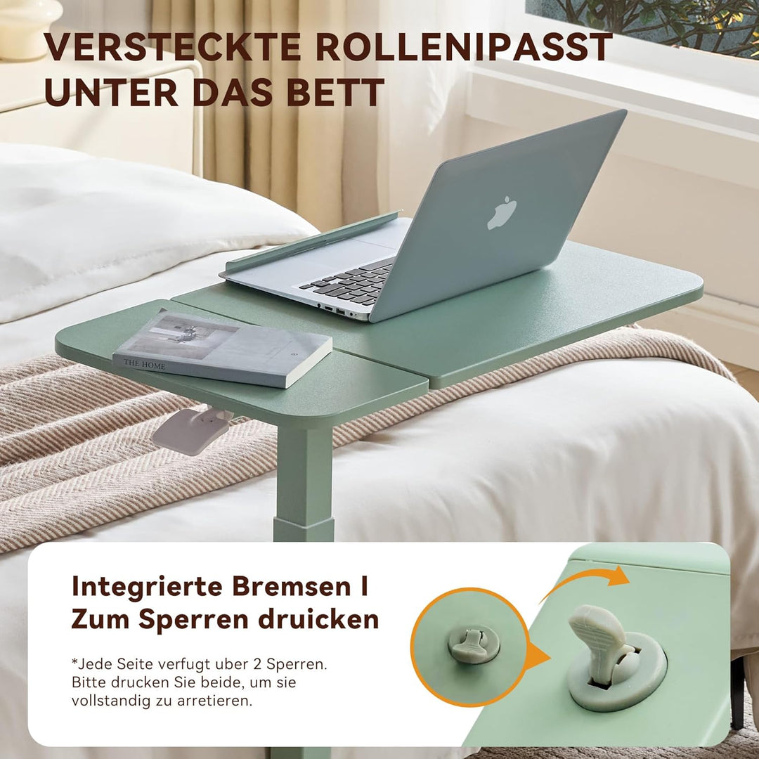MUSSO AnyDesk-D5 Mobiler Steh-Sitz-Schreibtisch, höhenverstellbar 68-108cm, Laptoptisch mit Gasdruck