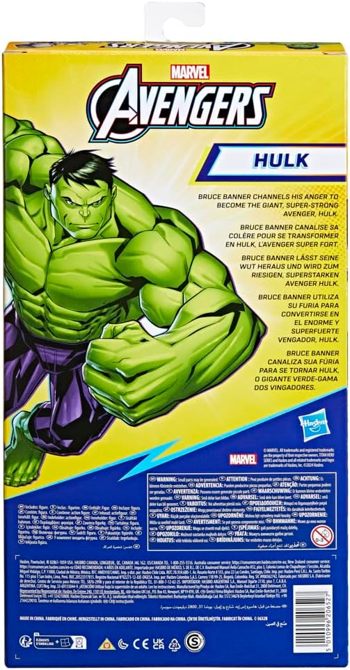 Hasbro E7475 Marvel Avengers Titan Hero Series Blast Gear Deluxe Hulk ActionFigur, 30 cm Spielzeug,