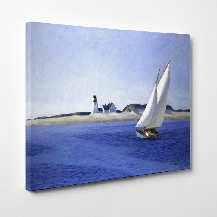 ShopArt - Bild mit Pinseleffekt, Edward Hopper The Long Leg - feine Kunstdruck auf Leinwand, hohe De