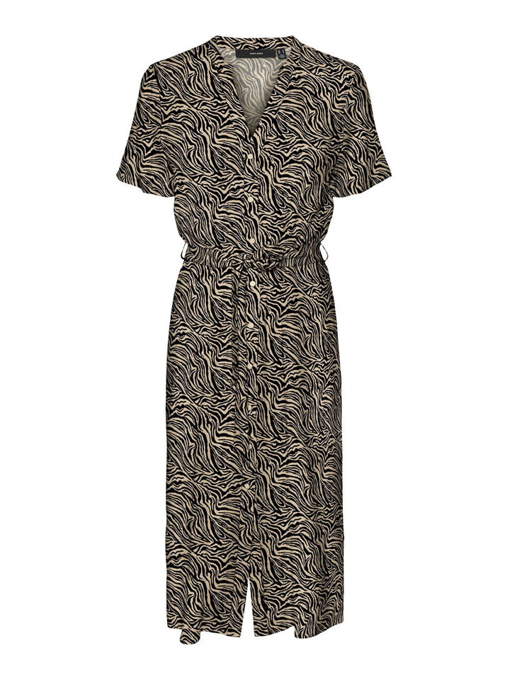 VERO MODA Female Kleid VMVICA Midikleid M Nomad/Aop:zebbi, M Nomad/Aop:zebbi