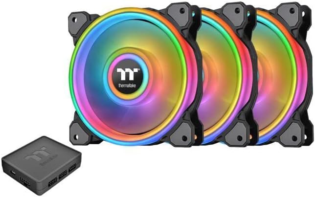 Thermaltake Riing Quad CL-F088-PL12SW-B, 120 mm, 16,8 Millionen RGB-Farben (Alexa, Razer Chroma), So