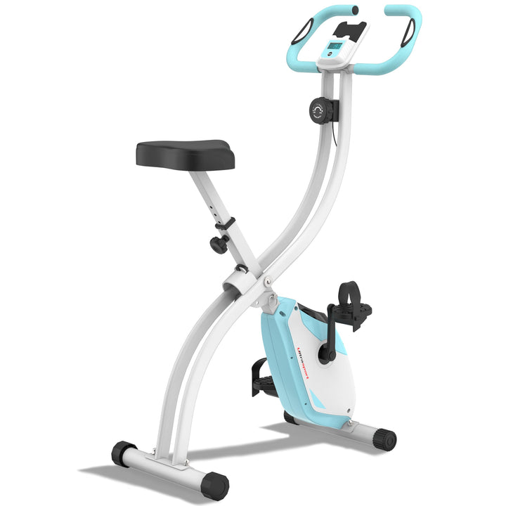 Ultrasport F-Bike 150/200, Heimtrainer, 8 Widerstandsstufen, Tablethalterung, Handpulssensoren, falt