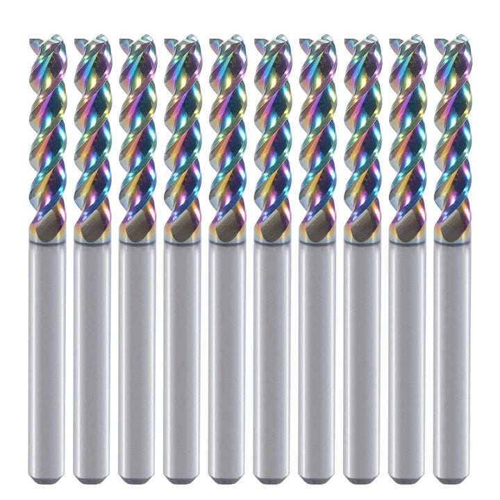 1/8" Hartmetall-quadratische Endfräser für Aluminiumkupferanwendungen, 3-Flöte, 1/8" Schneiddurchmes