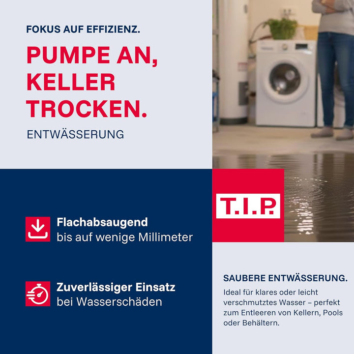 T.I.P. SaltOne 1600 I-PX DUO Salzwasser-Tauchpumpe (bis 16.000 l/h Fördermenge, Förderhöhe max. / Dr