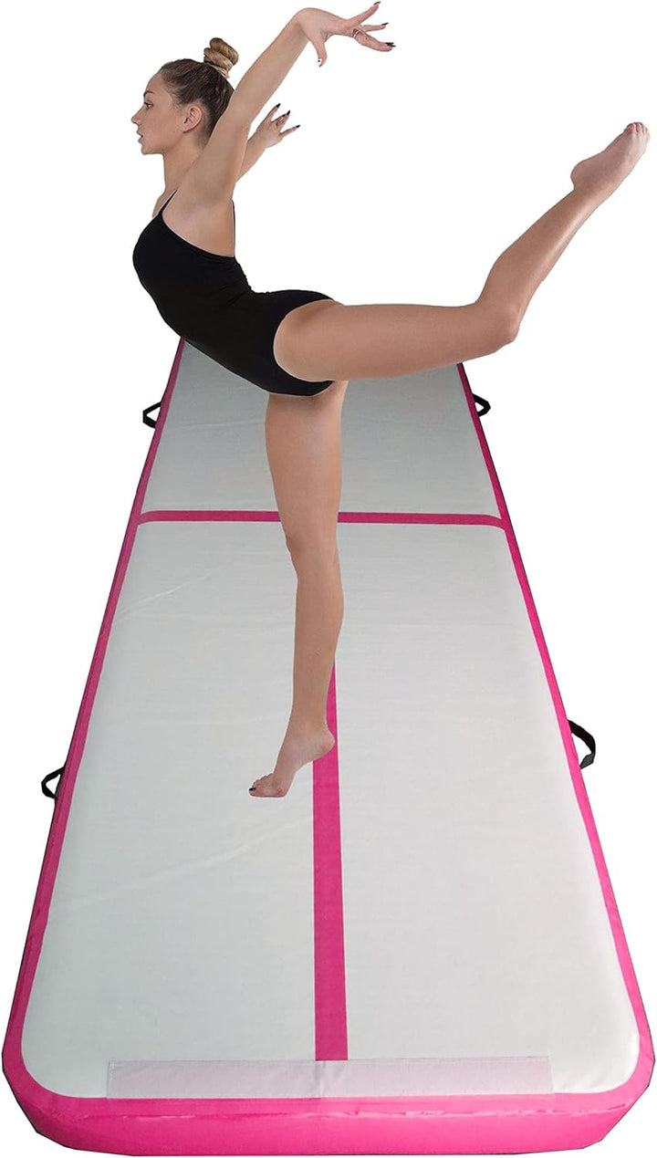 Airtrack/Tumbling/Gymnastik Matte Turnmatte in Blau/Pink, aufblasbar, rutschfest, wasserfest, stossd