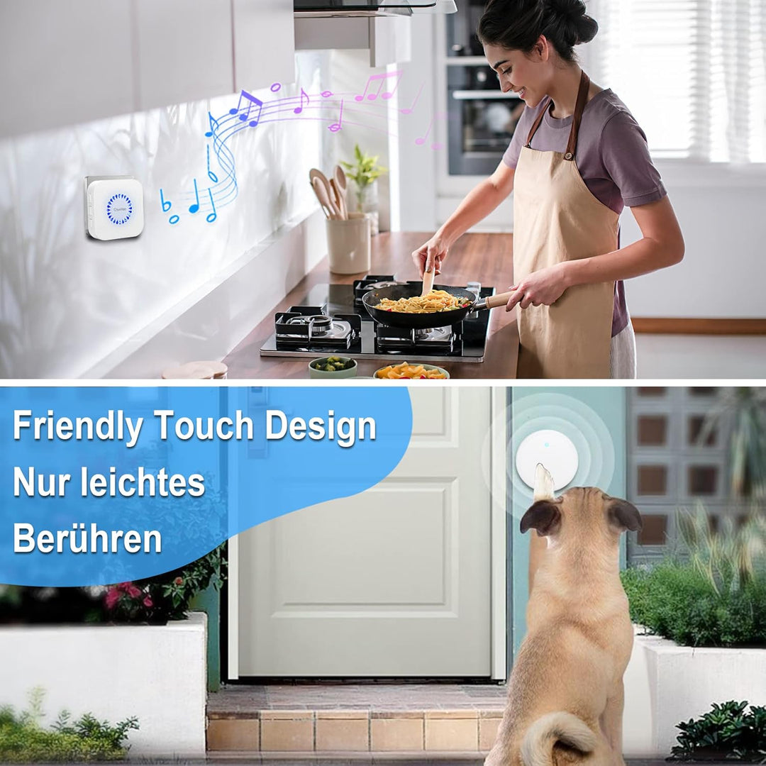 ChunHee Katzenklingel/Hundeklingel Buzzer Hund Haustier-Training Türglocken Sensor Berührt Wasserdic