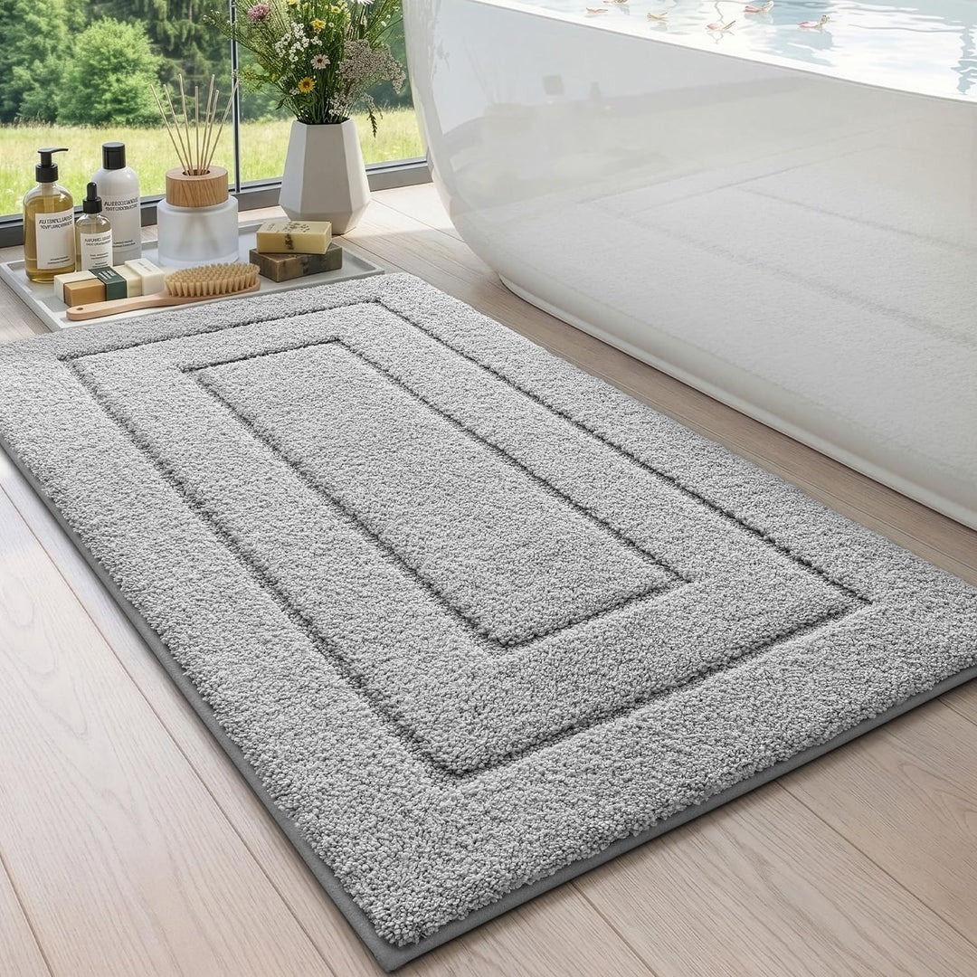 DEXI Badteppich rutschfeste,weicher Badezimmerteppich Wasserabsorbierend Badematte maschinenwaschbar