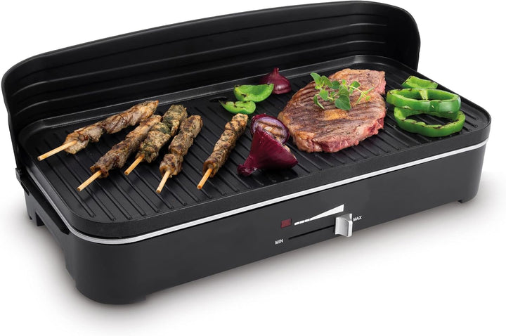 Fritel Barbecue BBQ 2246 – Elektrogrill/Tischgrill – Grosse Grillfläche 50 x 25 cm – 2200 W – Abnehm