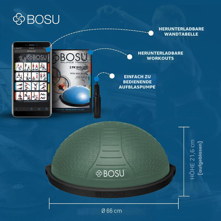 BOSU NexGen Balance-Trainer für Zuhause, ideal für präzise Körperhaltung und Cueing für Cardio-, Bew