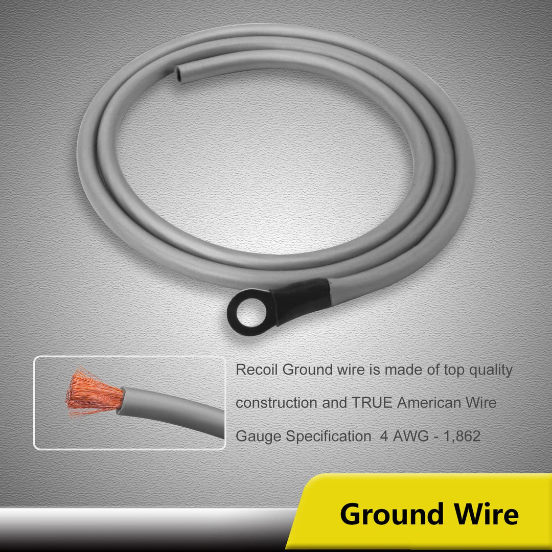 RECOIL RCK44 True 4 Gauge 4 Kanal CCA Verstärker Verkabelungs-Sets mit OFC Cinch-Kabel