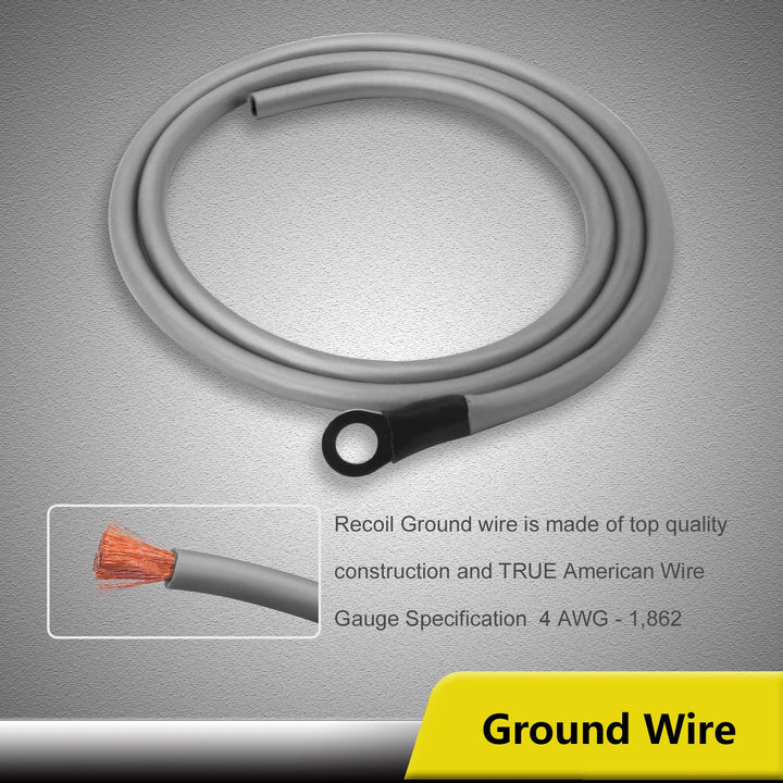 RECOIL RCK44 True 4 Gauge 4 Kanal CCA Verstärker Verkabelungs-Sets mit OFC Cinch-Kabel